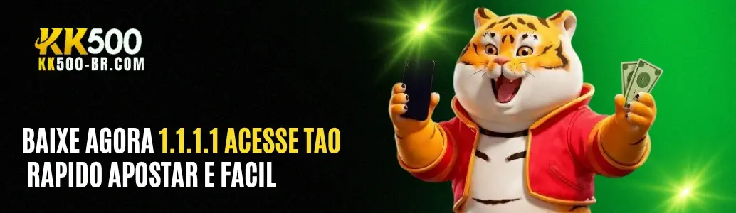 Tela de bônus e promoções no aplicativo KK500 cassino